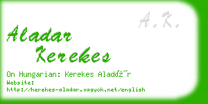 aladar kerekes business card